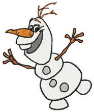Happy Olaf embroidery design