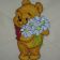 Baby Pooh with flowers design embroidered