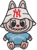 Labubu Yankees embroidery design