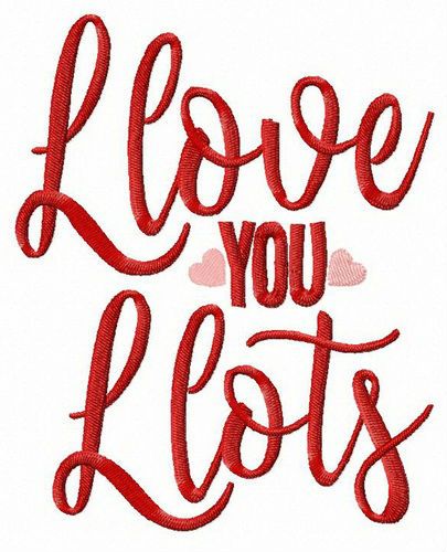  I love you lots machine embroidery design