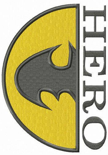 Batman hero machine embroidery design