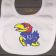 Kansas Jayhawks design on bib embroidered