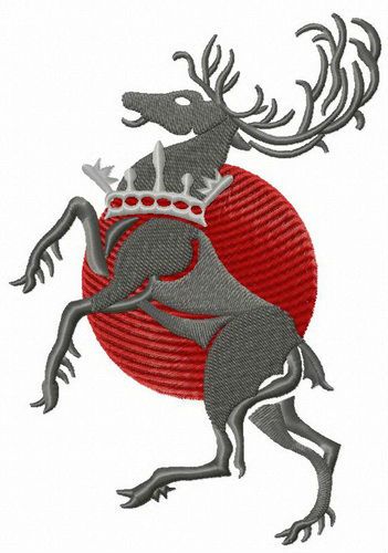 Baratheon mascot machine embroidery design