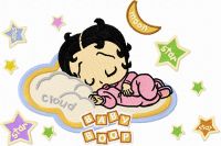Betty Boop sleep embroidery design