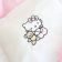 White embroidered pillowcase with Hello Kitty design