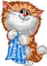 Cat like wash embroidery design