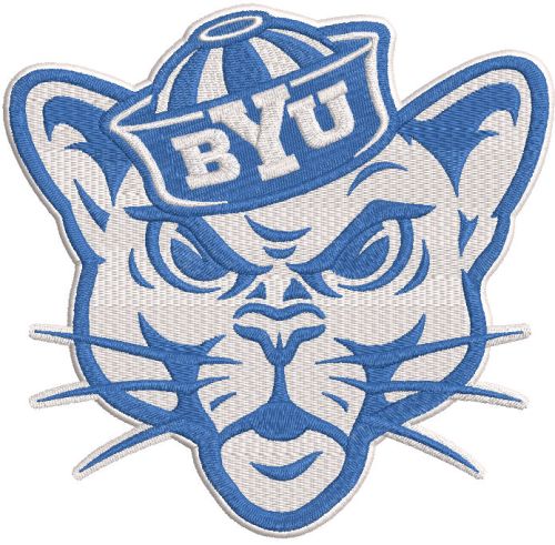 Brigham Young Cougars Secondary logo embroidery design