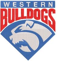 Western Bulldogs football club old logo embroidery design