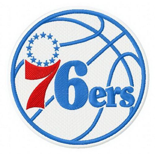 Philadelphia 76ers logo 2 machine embroidery design      