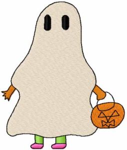 Boo costume embroidery design