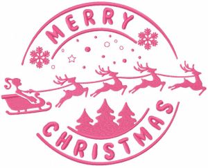 Barbie Merry Christmas embroidery design