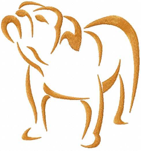 French bulldog free embroidery design
