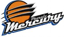 Phoenix Mercury logo embroidery design