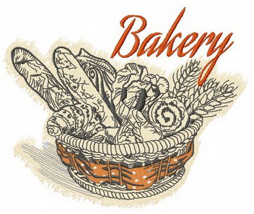 Bakery machine embroidery design