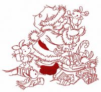 Presents for bunnies 3 embroidery design