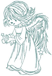 Stars for angels 5 embroidery design
