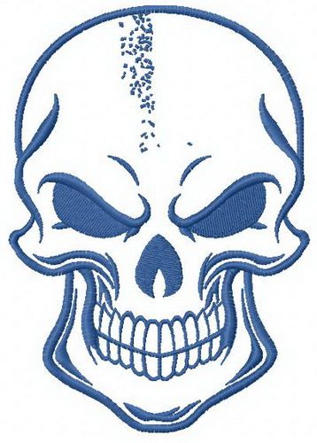 Smiling skull 2 machine embroidery design