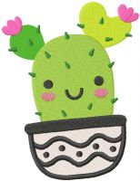 Baby girl succulent embroidery design
