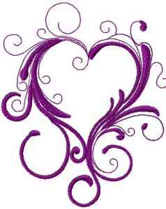 Vintage heart 2 embroidery design