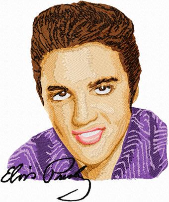 Elvis Presley machine embroidery design