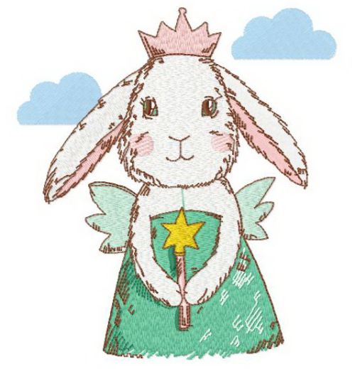 Bunny fairy 2 machine embroidery design