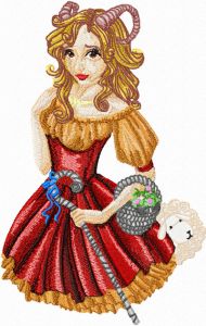 Zodiac Sign -Aries  embroidery design