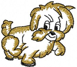 Funny little dog free embroidery design