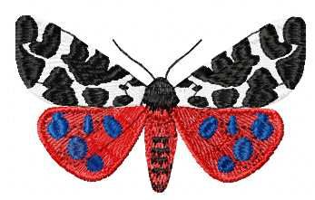 Arctia caja butterfly free embroidery design