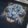 Dark blue panther embroidery