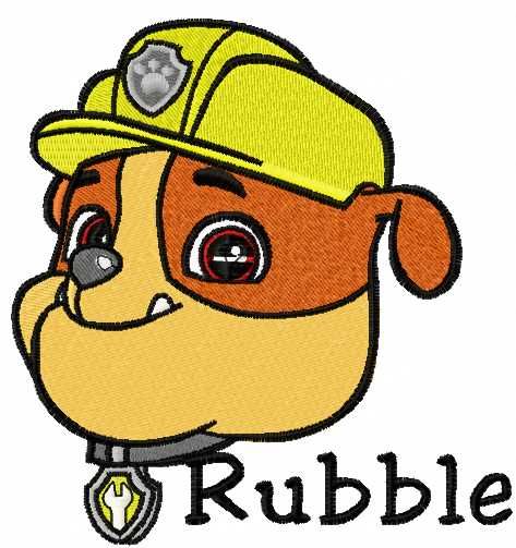Rubble Paw Patrol embroidery design