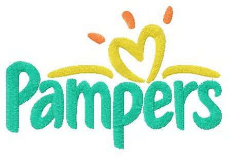 Pampers logo machine embroidery design