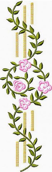 Flower Border machine embroidery design