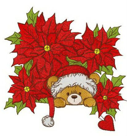 Among Christmas stars machine embroidery design