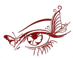 Butterflies in my eye 2 embroidery design