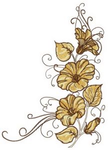 Bindweed decoration embroidery design