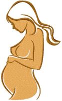 Pregnant sumbol 1 embroidery design