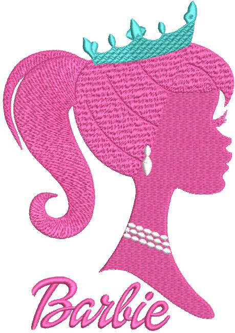 Barbie beauty king embroidery design