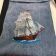 bag with sea ship embroidery design
