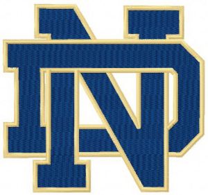 Notre Dame Fighting Irish primary logo embroidery design