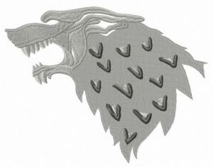 Stark mascot from Game of Thrones embroidery design