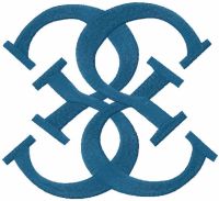 Guess modern logo embroidery design