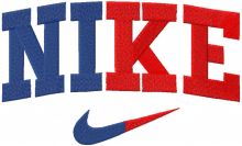 Nike two colors logo embroidery design