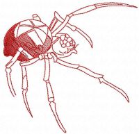 Red spider free embroidery design