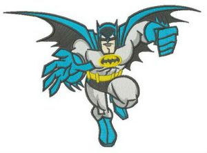 Batman catching you embroidery design