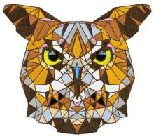 Mosaic owl 3 embroidery design