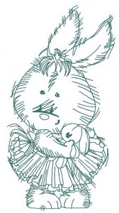 Bunny the ballerina 2 embroidery design