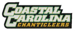 Coastal Carolina Chanticleers wordmark logo embroidery design