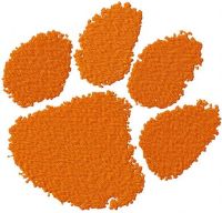 Clemson University logo embroidery design