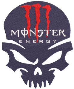 Monster Energy Calavera embroidery design