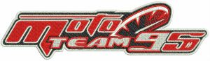 Moto team 95 logo embroidery design